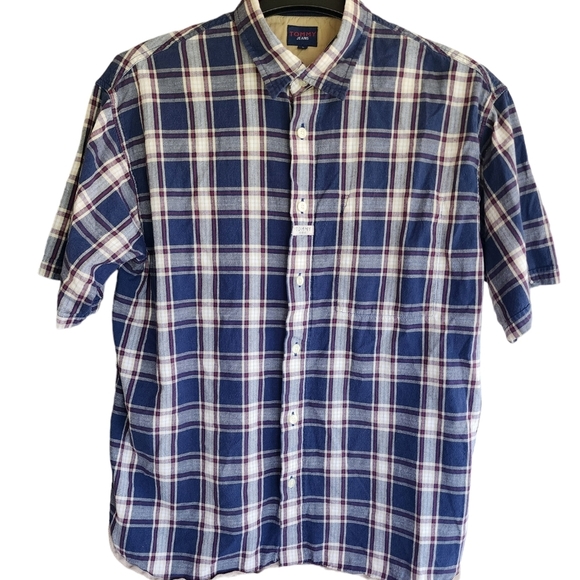 Vintage 90s Tommy Jeans Plaid Shirt - Picture 1 of 9